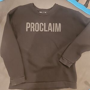 Proclaim Men's Black Crewneck Sweatshirt with Tone-on-Tone Logo